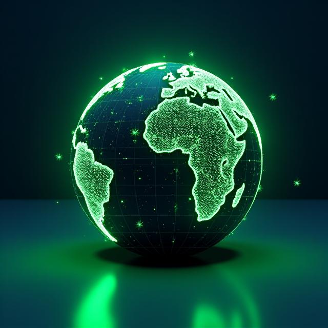 Fun illustrative globe showing transit routes